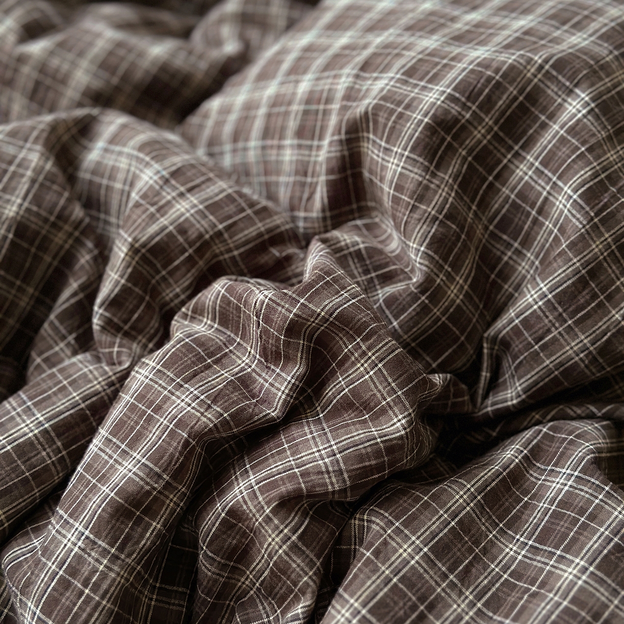 91家纺网 家纺一手货源 找家纺 （总）花漾家居 2025新款无印风格条全棉纯棉色织水洗棉拼牛奶绒套件学生宿舍被套三件套四件套