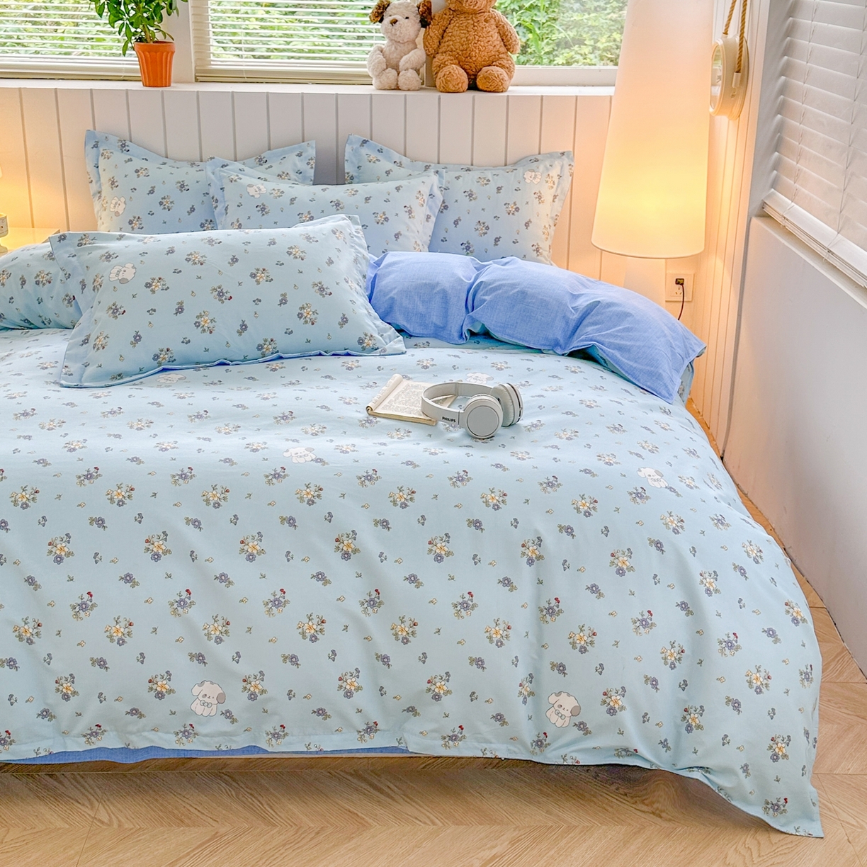 91家纺网 家纺一手货源 找家纺 简冠家纺 2025新款印花植物羊绒磨毛四件套 嘟嘟宝贝