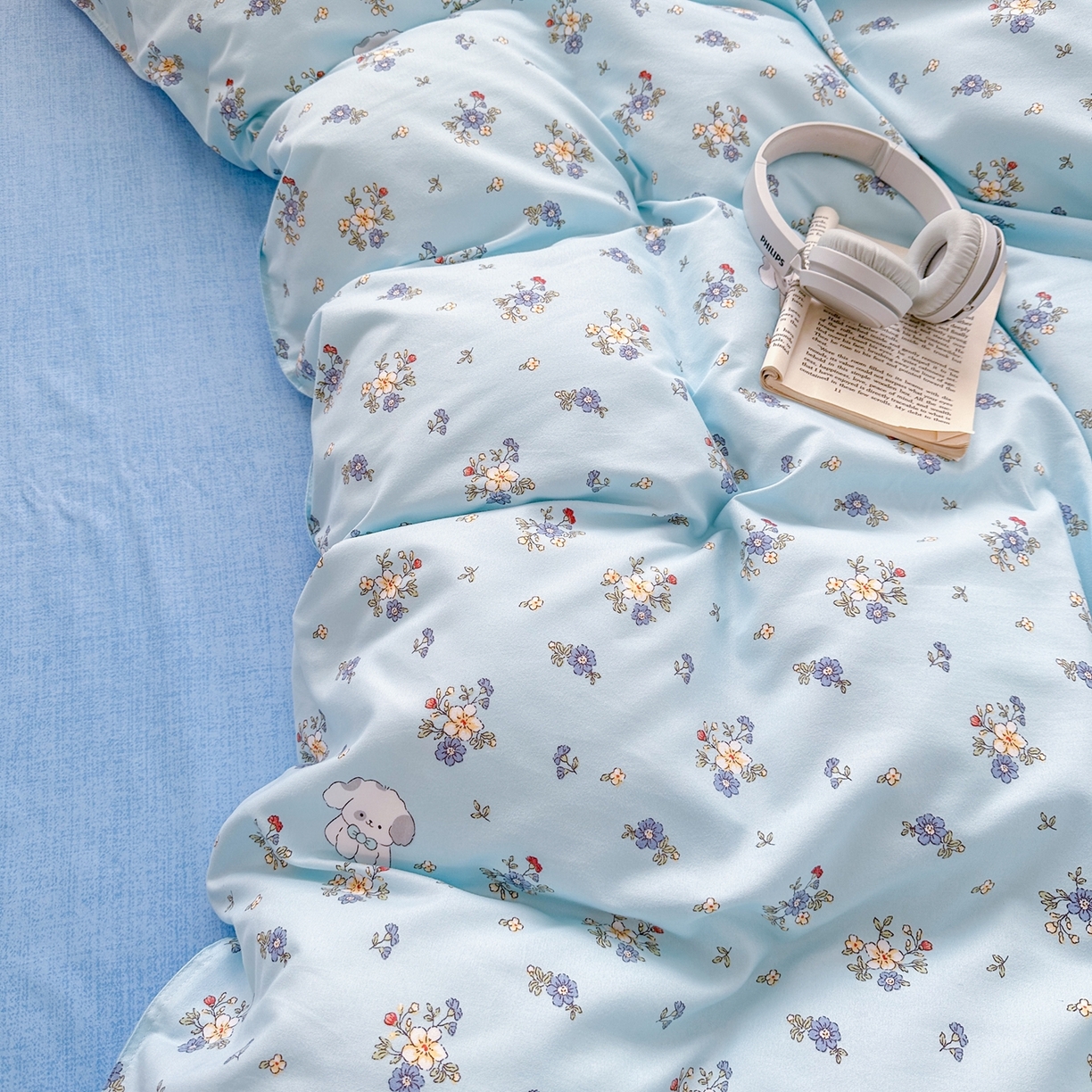 91家纺网 家纺一手货源 找家纺 简冠家纺 2025新款印花植物羊绒磨毛四件套 嘟嘟宝贝