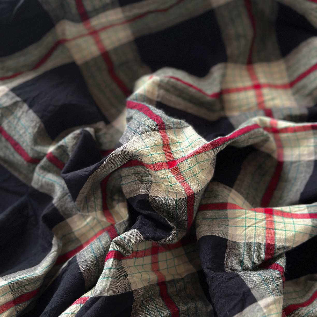 91家纺网 家纺一手货源 找家纺 花漾家居 2025新款无印风格条全棉纯棉色织水洗棉拼牛奶绒套件学生宿舍被套三件套四件套 木槿