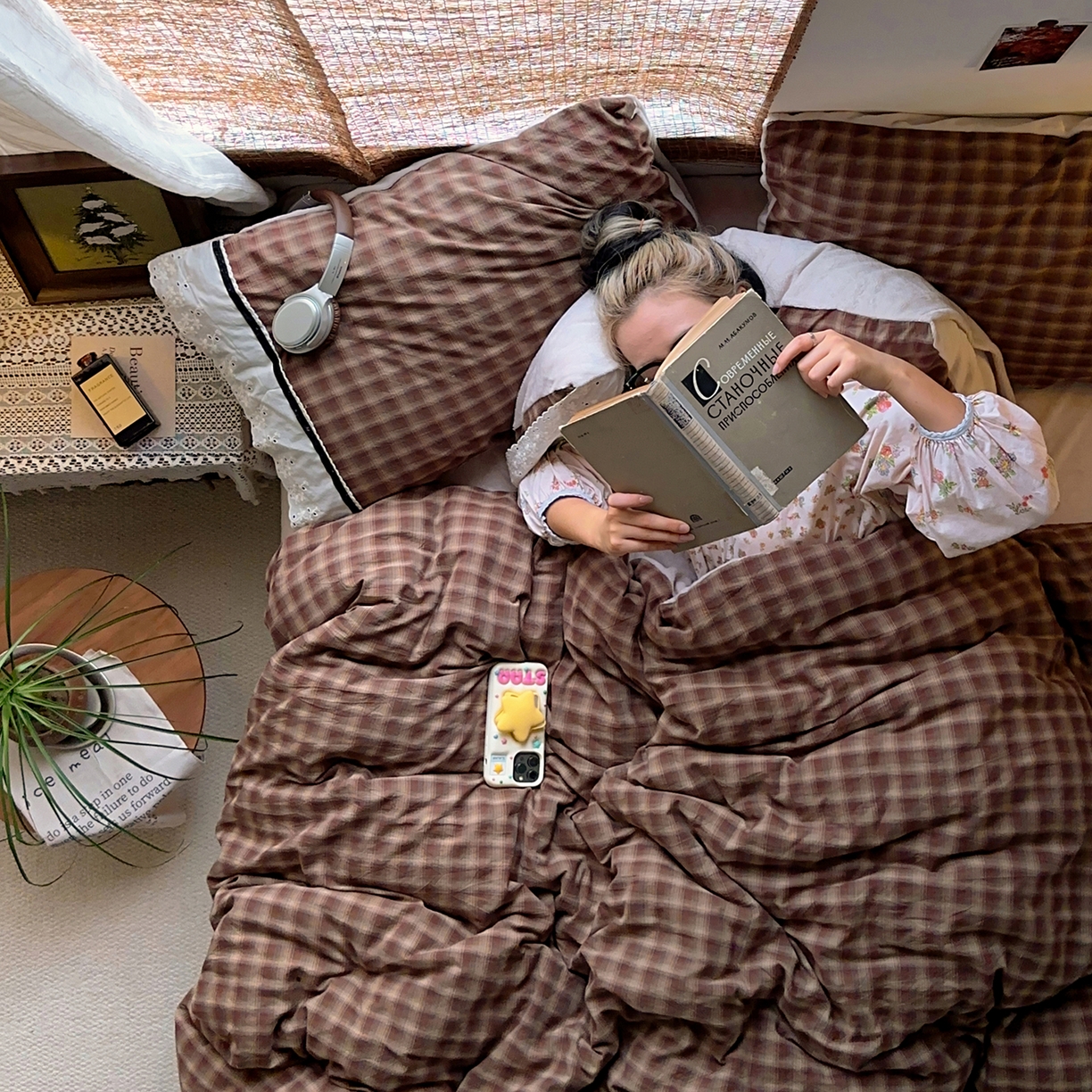 91家纺网 家纺一手货源 找家纺 花漾家居 2025新款无印风格条全棉纯棉色织水洗棉拼牛奶绒套件学生宿舍被套三件套四件套 奶茶可可