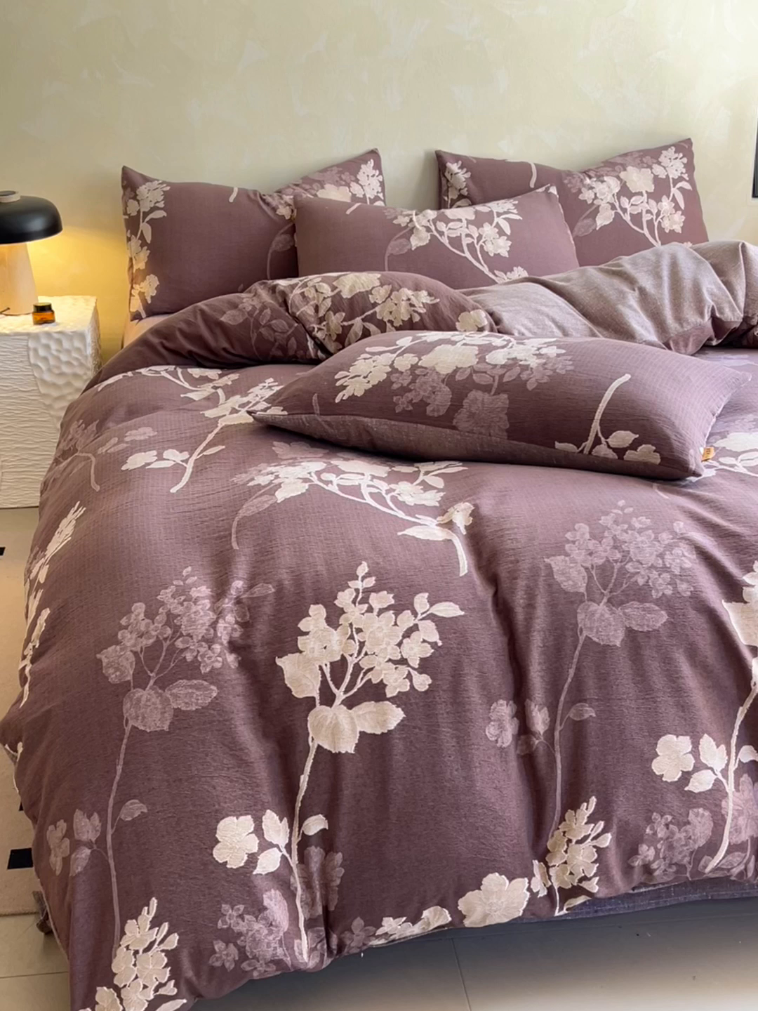 91家纺网 家纺一手货源 找家纺 灿哈家纺 2025新款高克重复古风亚麻原麻水洗棉四件套-风格二 莫兰朵