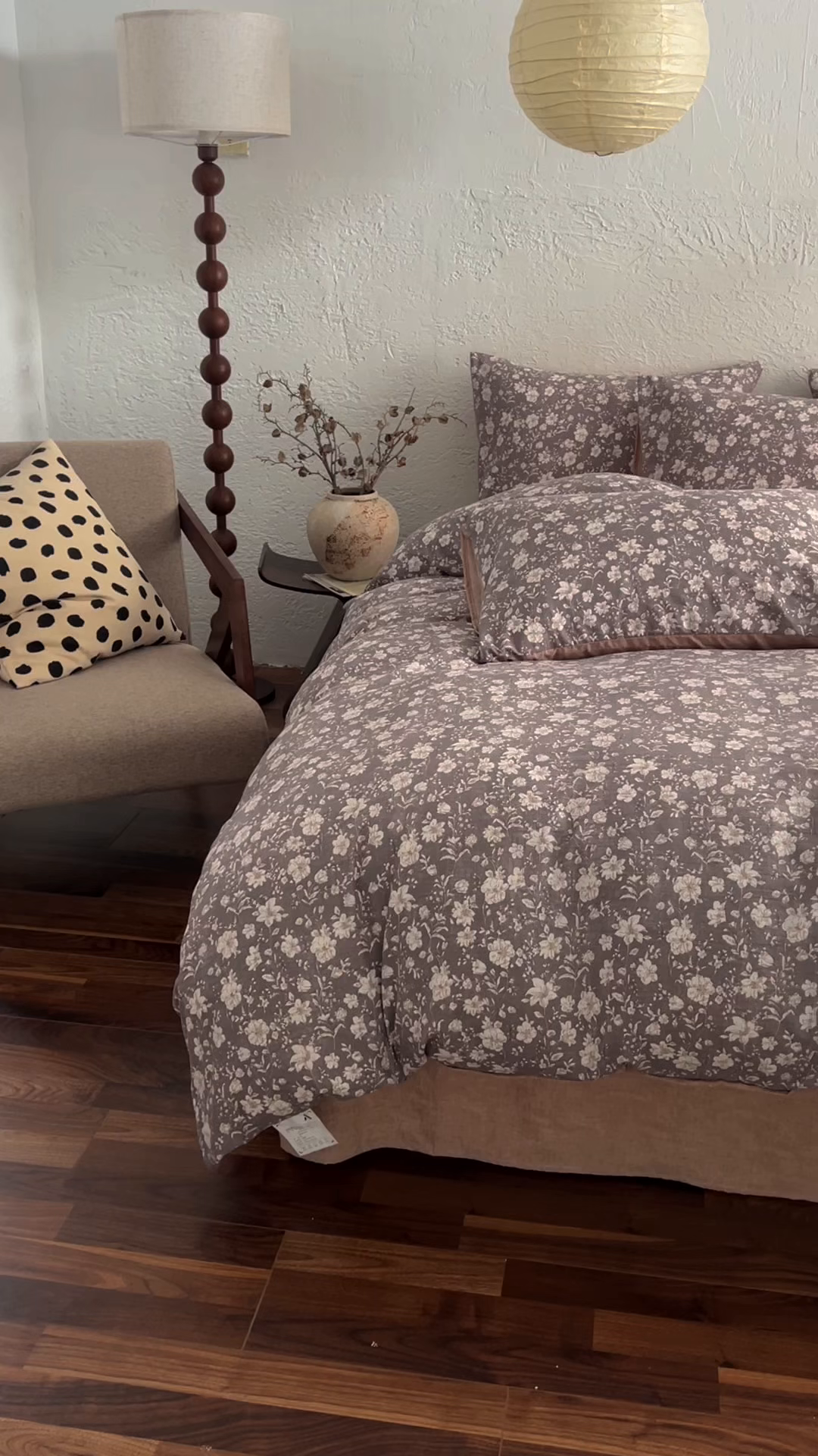 91家纺网 家纺一手货源 找家纺 灿哈家纺 2025新款高克重复古风亚麻原麻水洗棉四件套-风格二 漫野