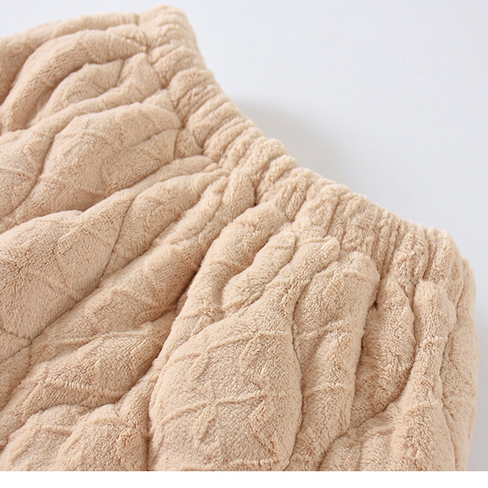 91家纺网 家纺一手货源 找家纺 （总）洛兰沙家居馆 2025秋冬新款只代发米色娃娃领加厚睡衣法兰绒夹棉加绒套装秋冬珊瑚绒家居服一件代