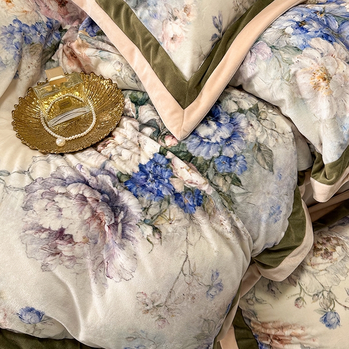 91家纺网 家纺一手货源 找家纺 （总）至爱今生 2025新款色织提花四件套-晚澄