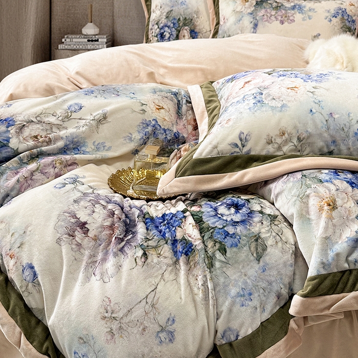 91家纺网 家纺一手货源 找家纺 （总）至爱今生 2025新款色织提花四件套-晚澄