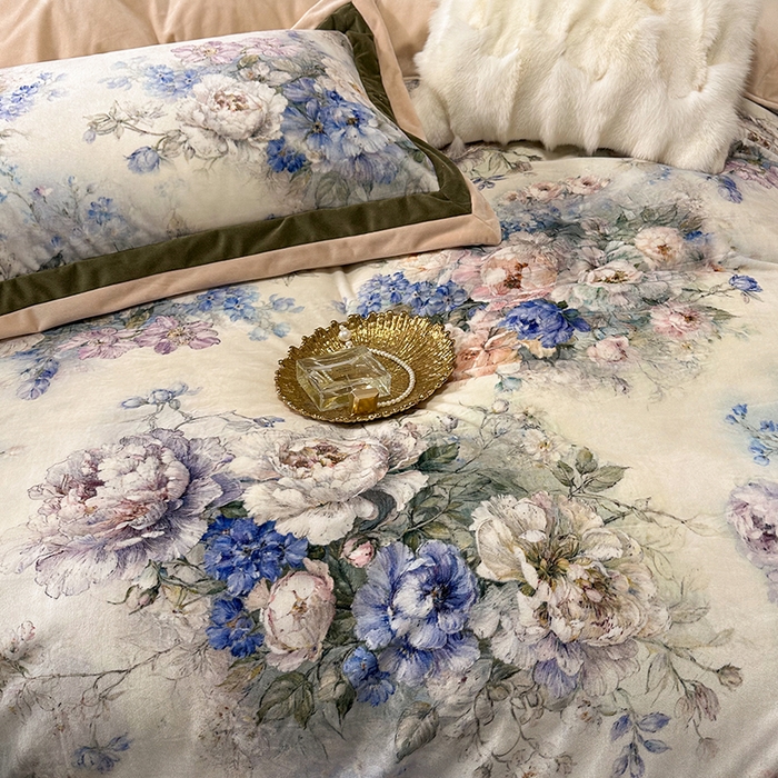 91家纺网 家纺一手货源 找家纺 （总）至爱今生 2025新款色织提花四件套-晚澄