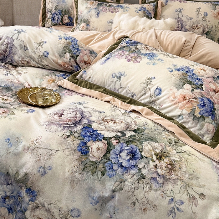 91家纺网 家纺一手货源 找家纺 （总）至爱今生 2025新款色织提花四件套-晚澄