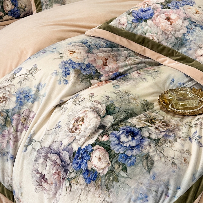 91家纺网 家纺一手货源 找家纺 （总）至爱今生 2025新款色织提花四件套-晚澄