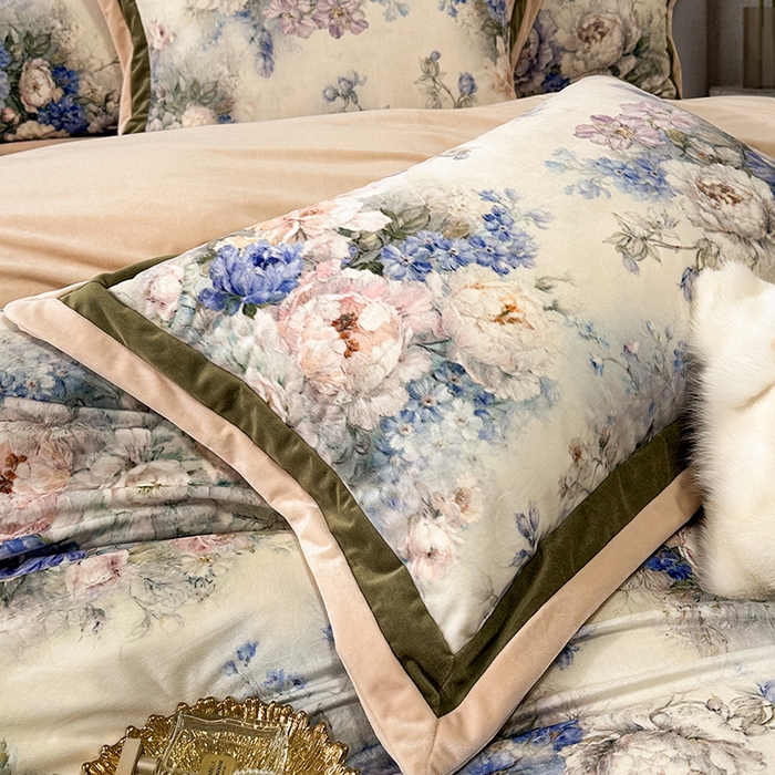 91家纺网 家纺一手货源 找家纺 （总）至爱今生 2025新款色织提花四件套-晚澄