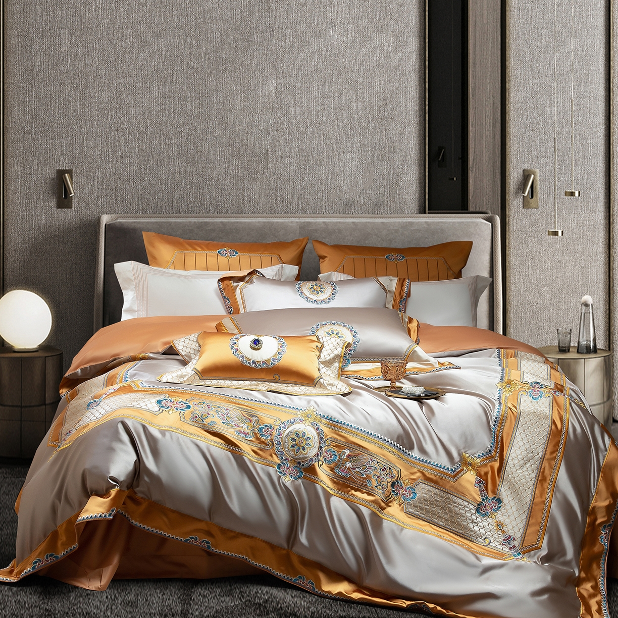 91家纺网 家纺一手货源 找家纺 （总）至爱今生 2025新款色织提花四件套-盛世