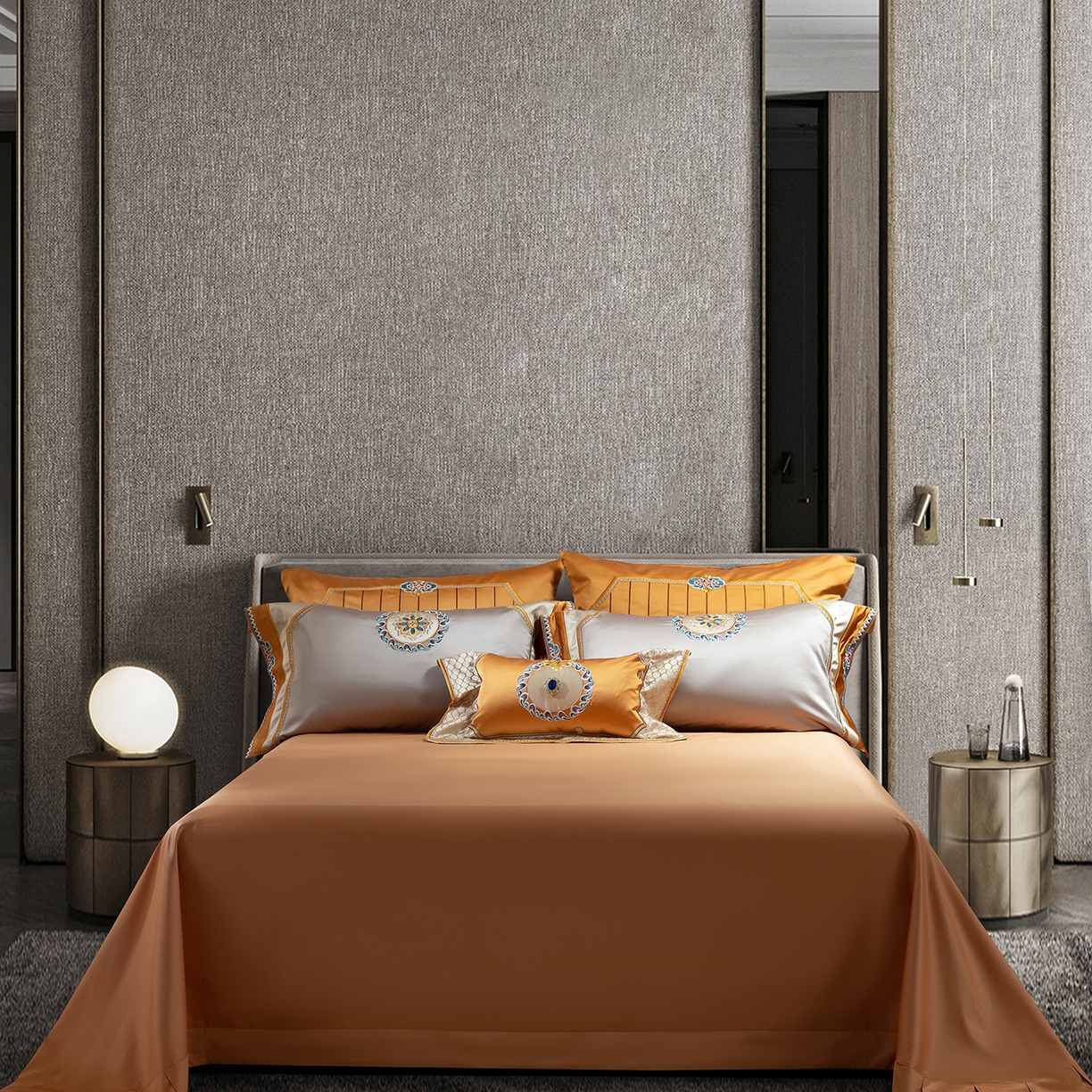 91家纺网 家纺一手货源 找家纺 （总）至爱今生 2025新款色织提花四件套-盛世