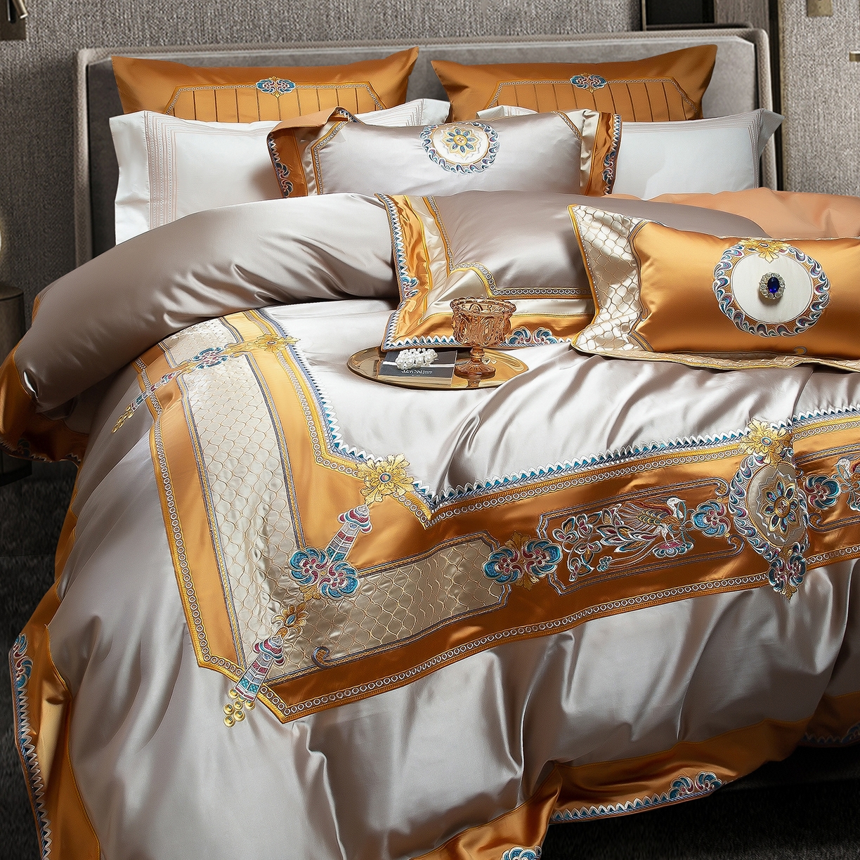 91家纺网 家纺一手货源 找家纺 （总）至爱今生 2025新款色织提花四件套-盛世