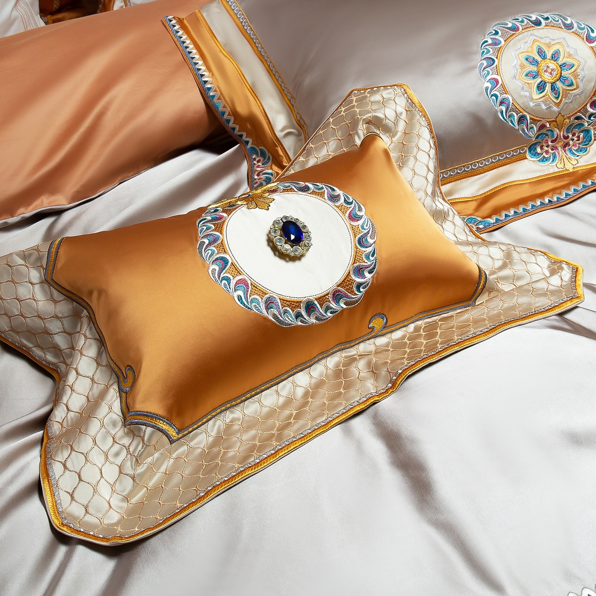 91家纺网 家纺一手货源 找家纺 （总）至爱今生 2025新款色织提花四件套-盛世