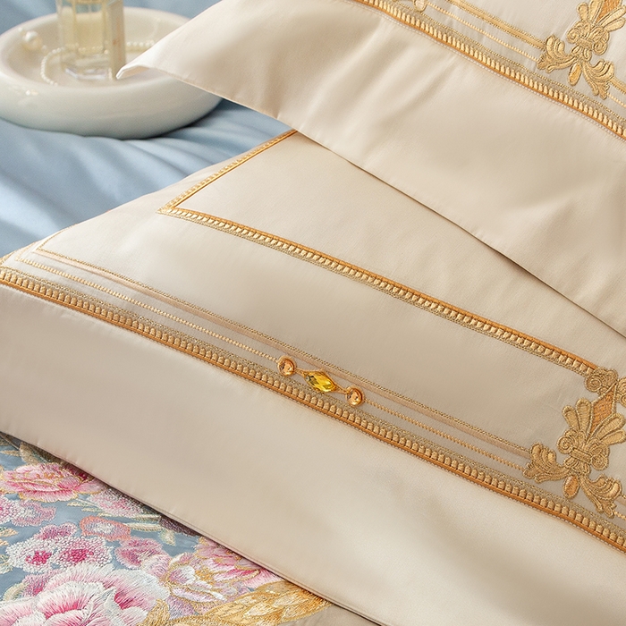 91家纺网 家纺一手货源 找家纺 （总）至爱今生 2025新款色织提花四件套-如花似锦