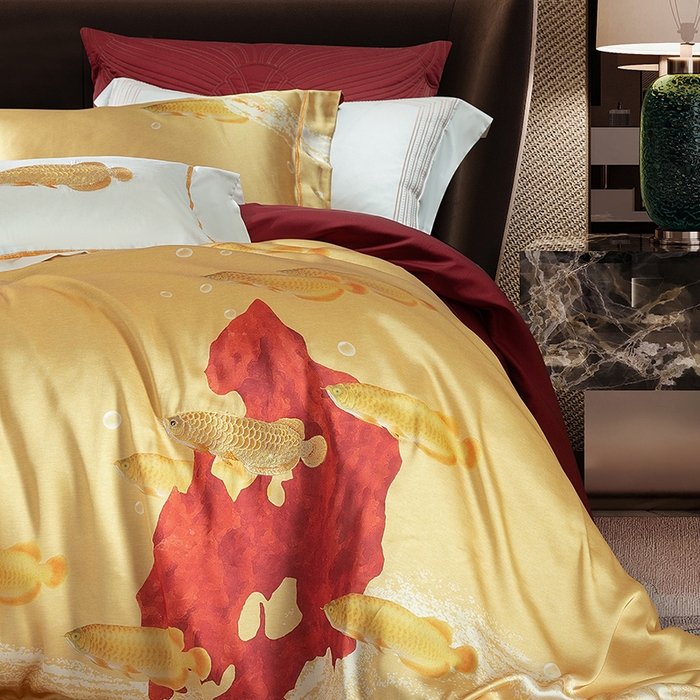 91家纺网 家纺一手货源 找家纺 （总）至爱今生 2025新款色织提花四件套-金玉满堂