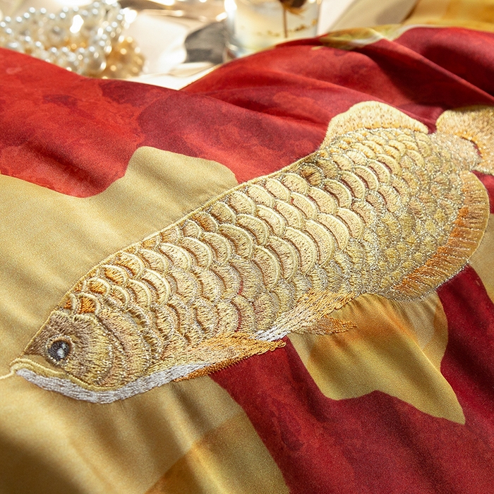 91家纺网 家纺一手货源 找家纺 （总）至爱今生 2025新款色织提花四件套-金玉满堂