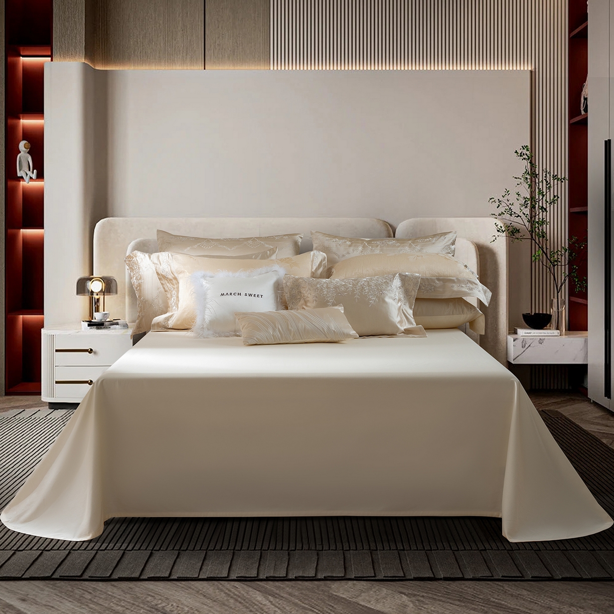 91家纺网 家纺一手货源 找家纺 （总）至爱今生 2025新款色织提花四件套-花梦假期