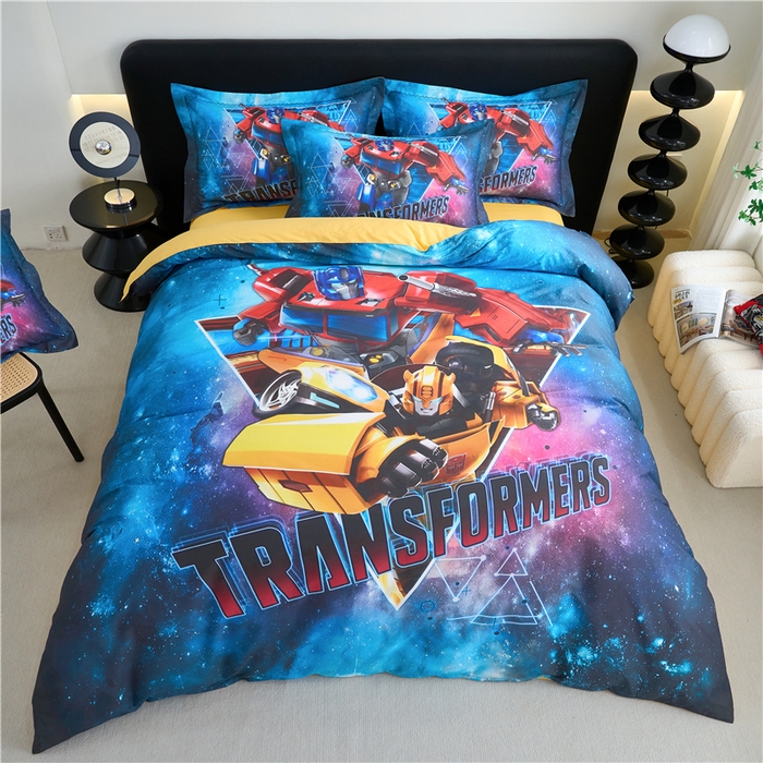 91家纺网 家纺一手货源 找家纺 （总）百利卡通（原迪士尼家纺） 2025新款亲肤舒适变形金刚数码印花全棉纯棉三四件套