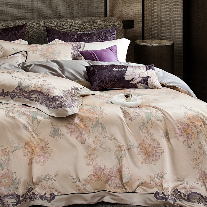 91家纺网 家纺一手货源 找家纺 （总）至爱今生 2025新款色织提花四件套-春风里