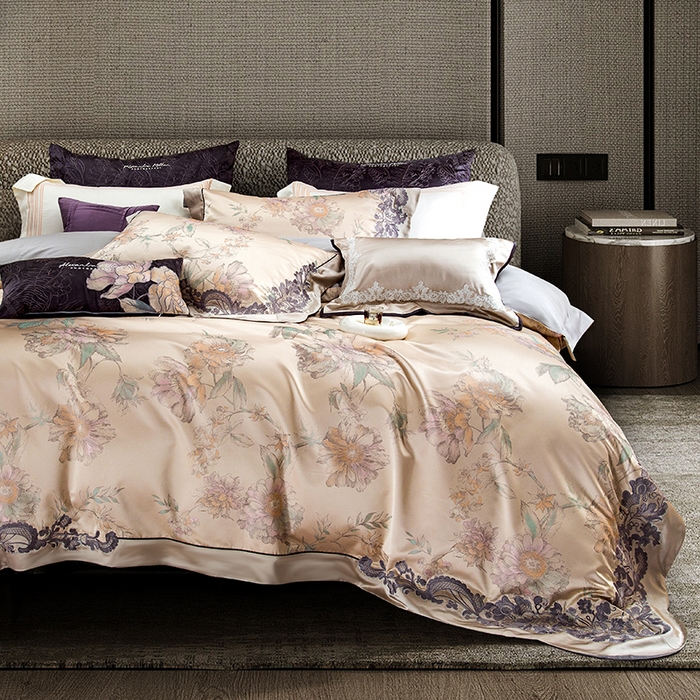 91家纺网 家纺一手货源 找家纺 （总）至爱今生 2025新款色织提花四件套-春风里