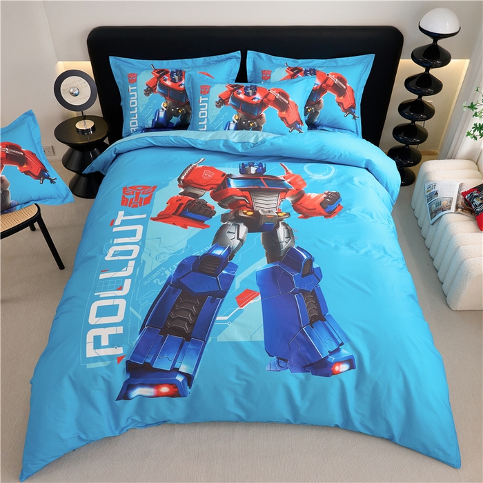 百利卡通（原迪士尼家纺） 2025新款亲肤舒适变形金刚数码印花全棉纯棉三四件套 擎天柱-大杀臂