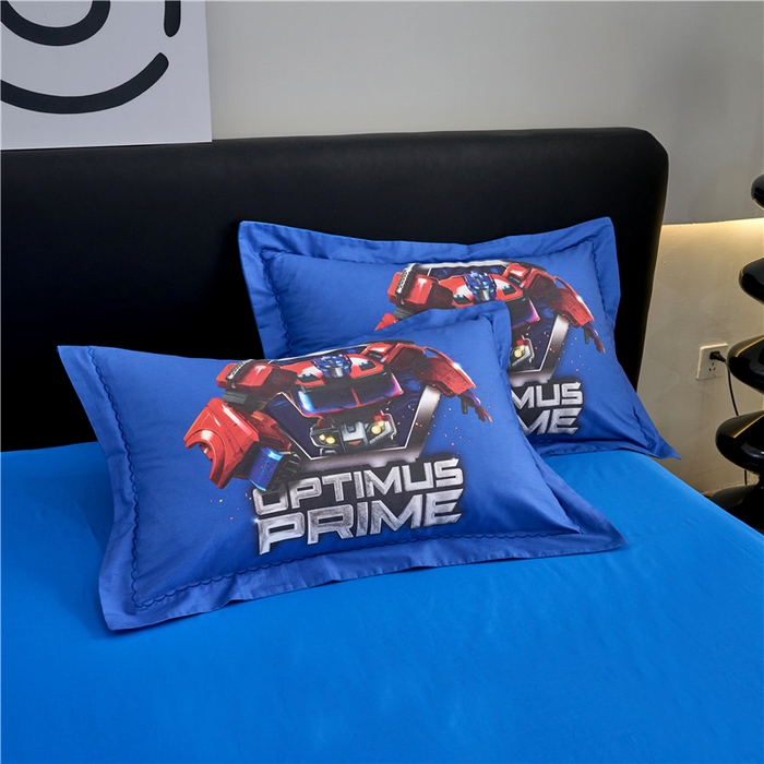 91家纺网 家纺一手货源 找家纺 百利卡通（原迪士尼家纺） 2025新款亲肤舒适变形金刚数码印花全棉纯棉三四件套 擎天柱-变形