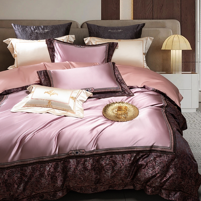 91家纺网 家纺一手货源 找家纺 （总）至爱今生 2025新款色织提花四件套-爱尔兰城堡