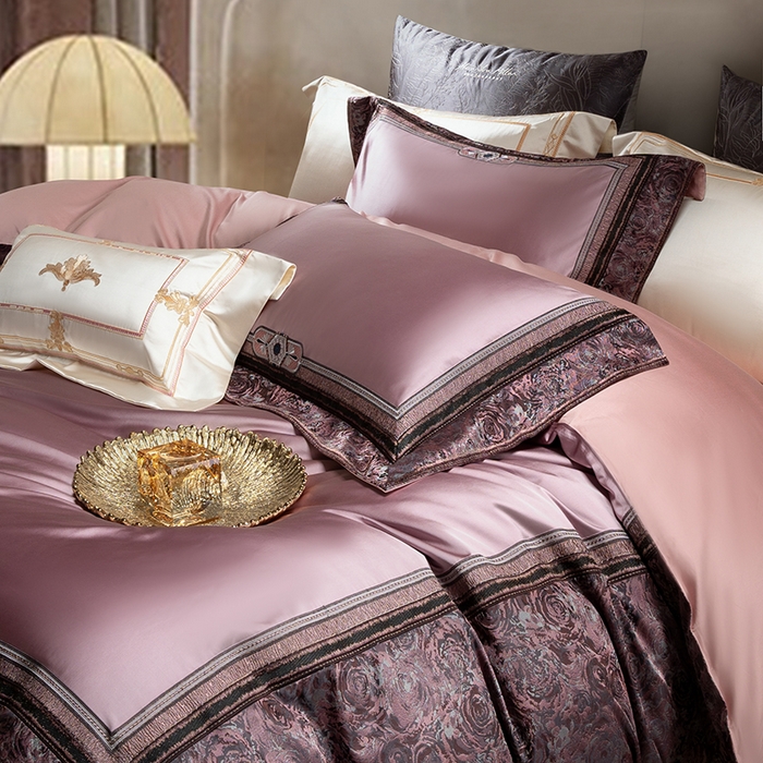 91家纺网 家纺一手货源 找家纺 （总）至爱今生 2025新款色织提花四件套-爱尔兰城堡