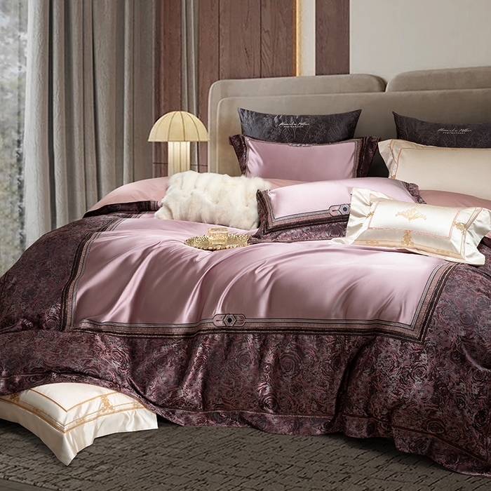 91家纺网 家纺一手货源 找家纺 （总）至爱今生 2025新款色织提花四件套-爱尔兰城堡