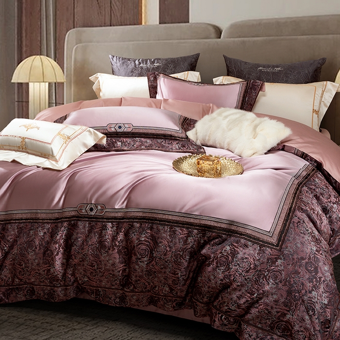 91家纺网 家纺一手货源 找家纺 （总）至爱今生 2025新款色织提花四件套-爱尔兰城堡