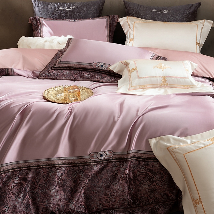 91家纺网 家纺一手货源 找家纺 （总）至爱今生 2025新款色织提花四件套-爱尔兰城堡