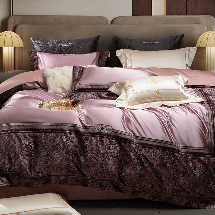 91家纺网 家纺一手货源 找家纺 （总）至爱今生 2025新款色织提花四件套-爱尔兰城堡