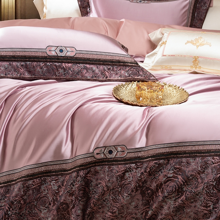 91家纺网 家纺一手货源 找家纺 （总）至爱今生 2025新款色织提花四件套-爱尔兰城堡