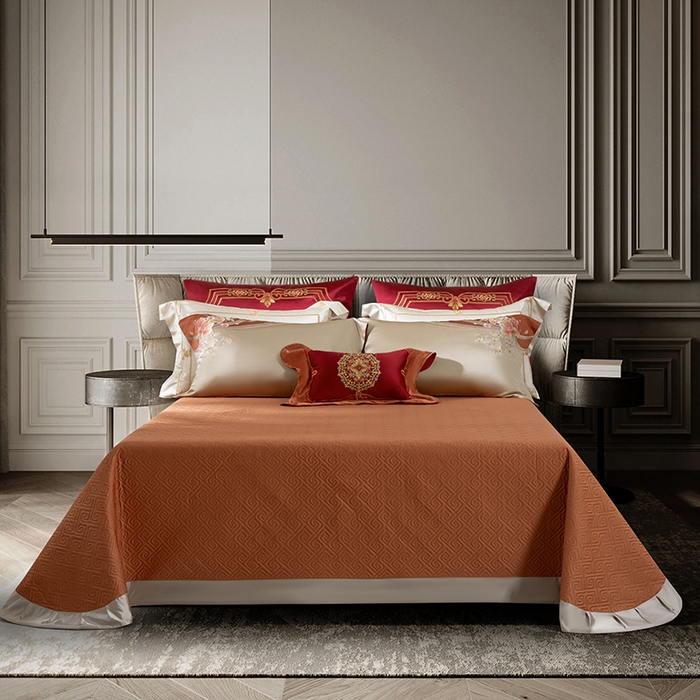 91家纺网 家纺一手货源 找家纺 （总）至爱今生 2025新款色值提花四件套-安吉莉娜