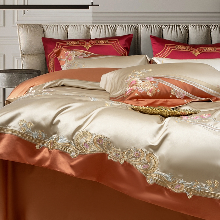 91家纺网 家纺一手货源 找家纺 （总）至爱今生 2025新款色值提花四件套-安吉莉娜