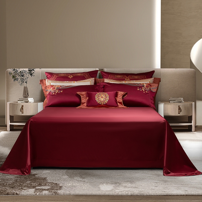 91家纺网 家纺一手货源 找家纺 （总）至爱今生 2025新款色值提花四件套-安吉莉娜