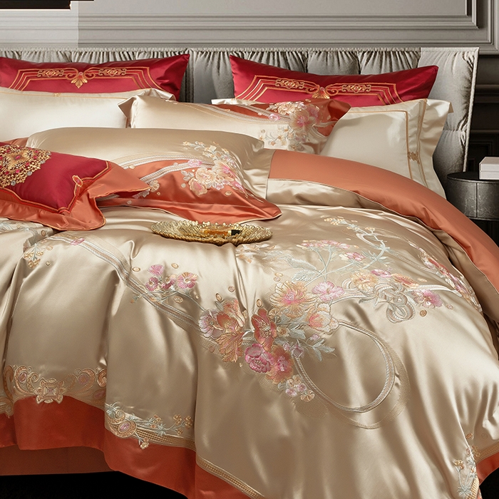 91家纺网 家纺一手货源 找家纺 （总）至爱今生 2025新款色值提花四件套-安吉莉娜