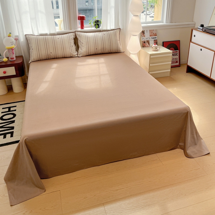 91家纺网 家纺一手货源 找家纺 棉生活家纺 2025新款简约北欧风全棉纯棉磨毛贝壳边四件套 可可小姐