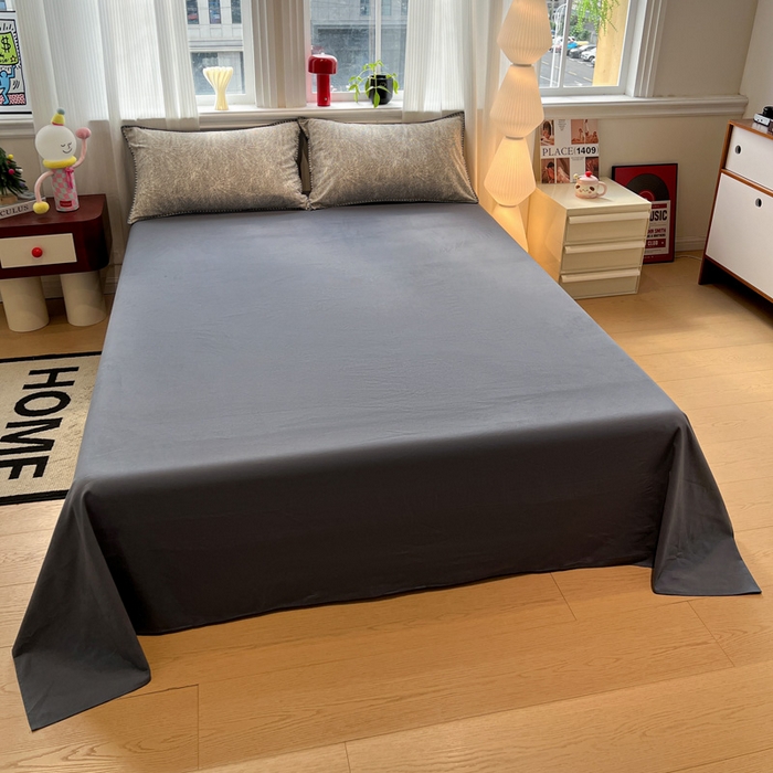 91家纺网 家纺一手货源 找家纺 棉生活家纺 2025新款简约北欧风全棉纯棉磨毛贝壳边四件套 叶飘