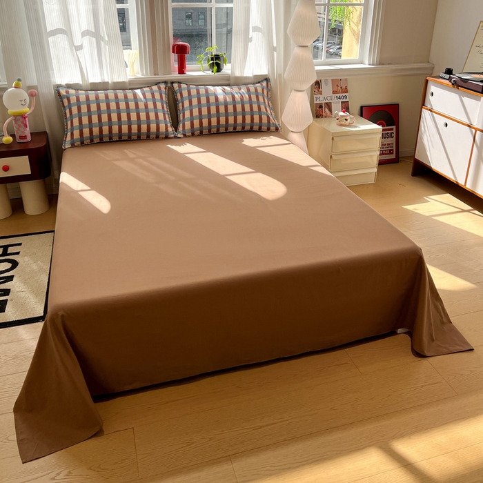 91家纺网 家纺一手货源 找家纺 棉生活家纺 2025新款简约北欧风全棉纯棉磨毛贝壳边四件套 弗洛伦萨