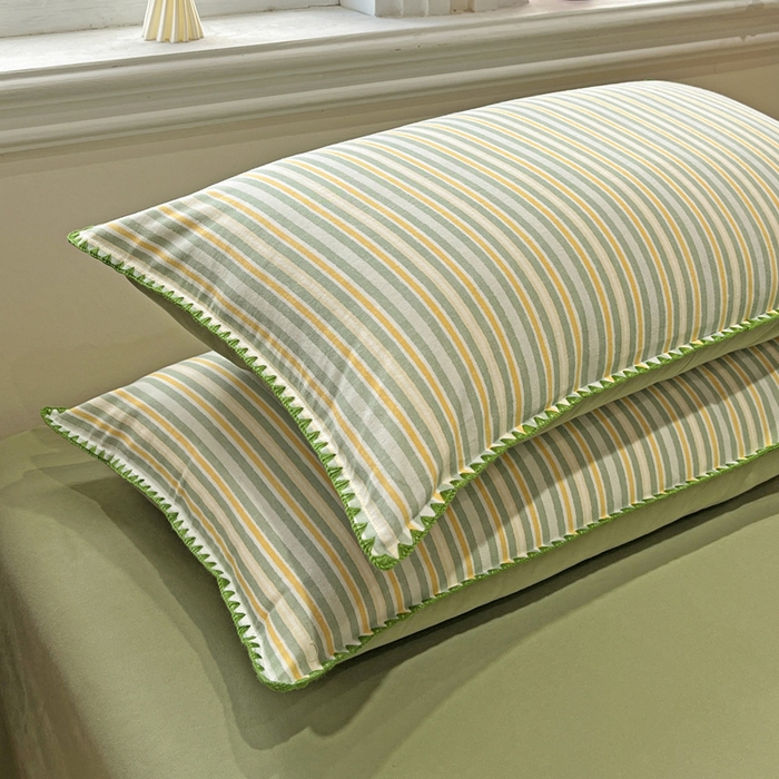 91家纺网 家纺一手货源 找家纺 棉生活家纺 2025新款简约北欧风全棉纯棉磨毛贝壳边四件套 星耀