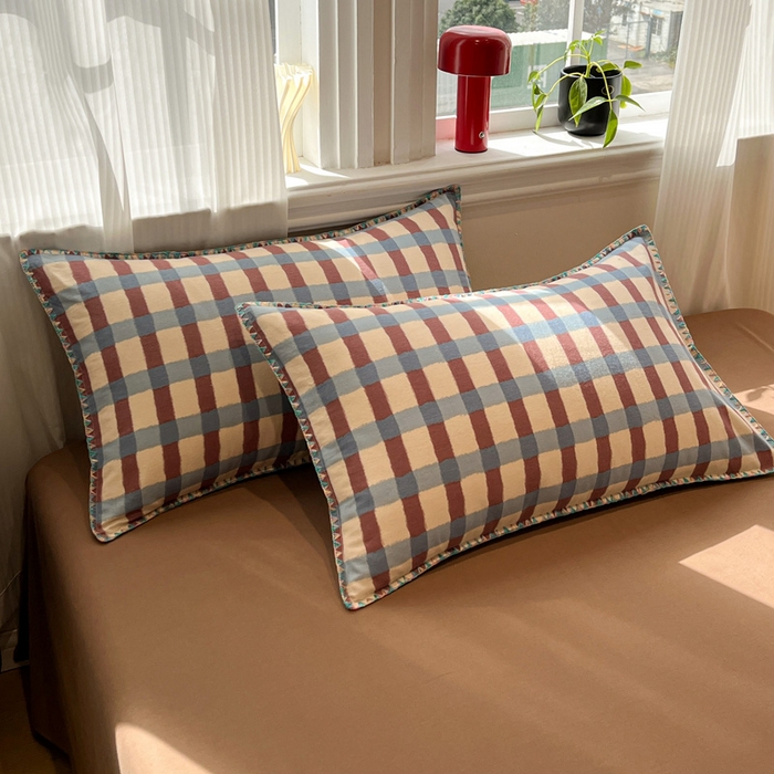 91家纺网 家纺一手货源 找家纺 棉生活家纺 2025新款简约北欧风全棉纯棉磨毛贝壳边四件套 弗洛伦萨