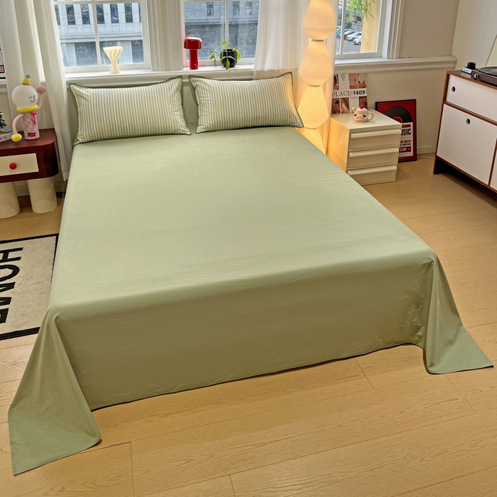 91家纺网 家纺一手货源 找家纺 棉生活家纺 2025新款简约北欧风全棉纯棉磨毛贝壳边四件套 星耀