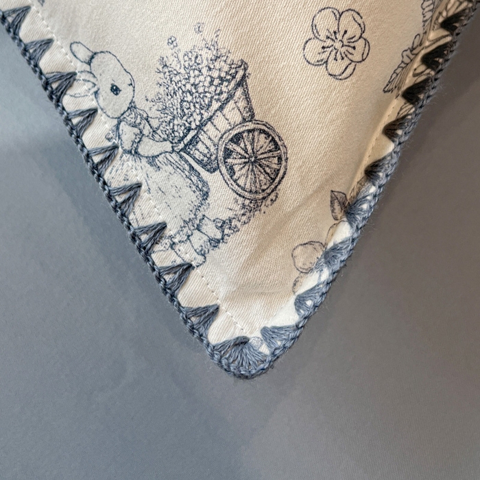 91家纺网 家纺一手货源 找家纺 棉生活家纺 2025新款简约北欧风全棉纯棉磨毛贝壳边四件套 漫野-兰