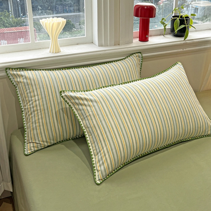 91家纺网 家纺一手货源 找家纺 棉生活家纺 2025新款简约北欧风全棉纯棉磨毛贝壳边四件套 星耀