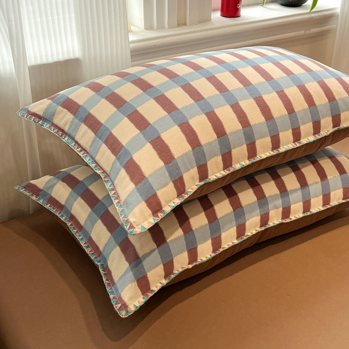 91家纺网 家纺一手货源 找家纺 棉生活家纺 2025新款简约北欧风全棉纯棉磨毛贝壳边四件套 弗洛伦萨