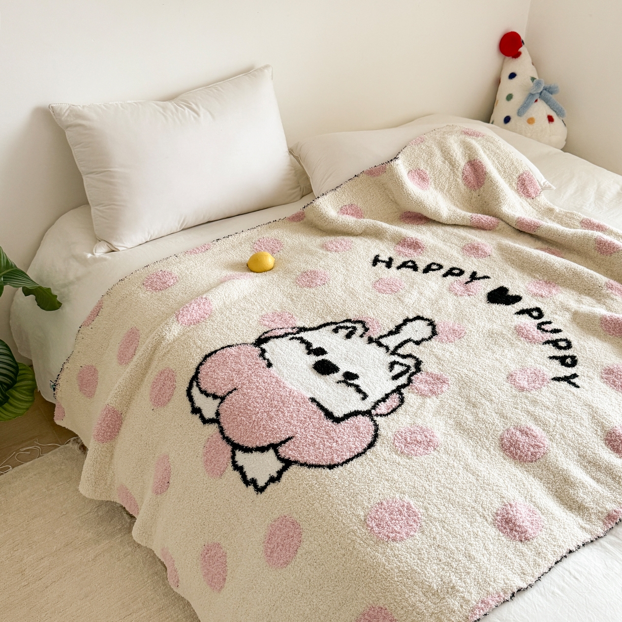 91家纺网 家纺一手货源 找家纺 （总）丹本家纺 2025新款设计师原创多功能针织半边绒毛毯午休毯盖毯加厚毯子