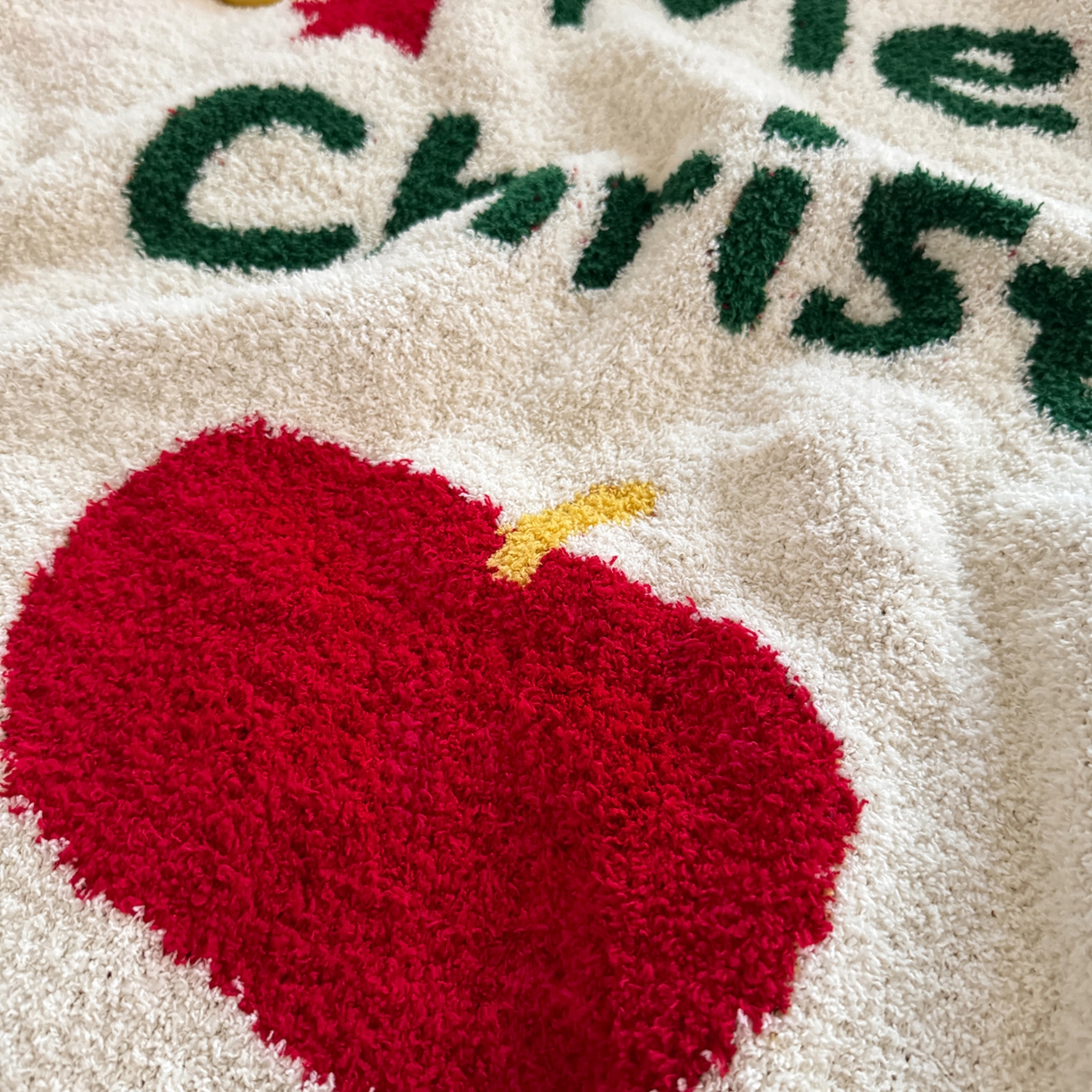 91家纺网 家纺一手货源 找家纺 丹本家纺 2025新款设计师原创多功能针织半边绒毛毯午休毯盖毯加厚毯子 圣诞快乐