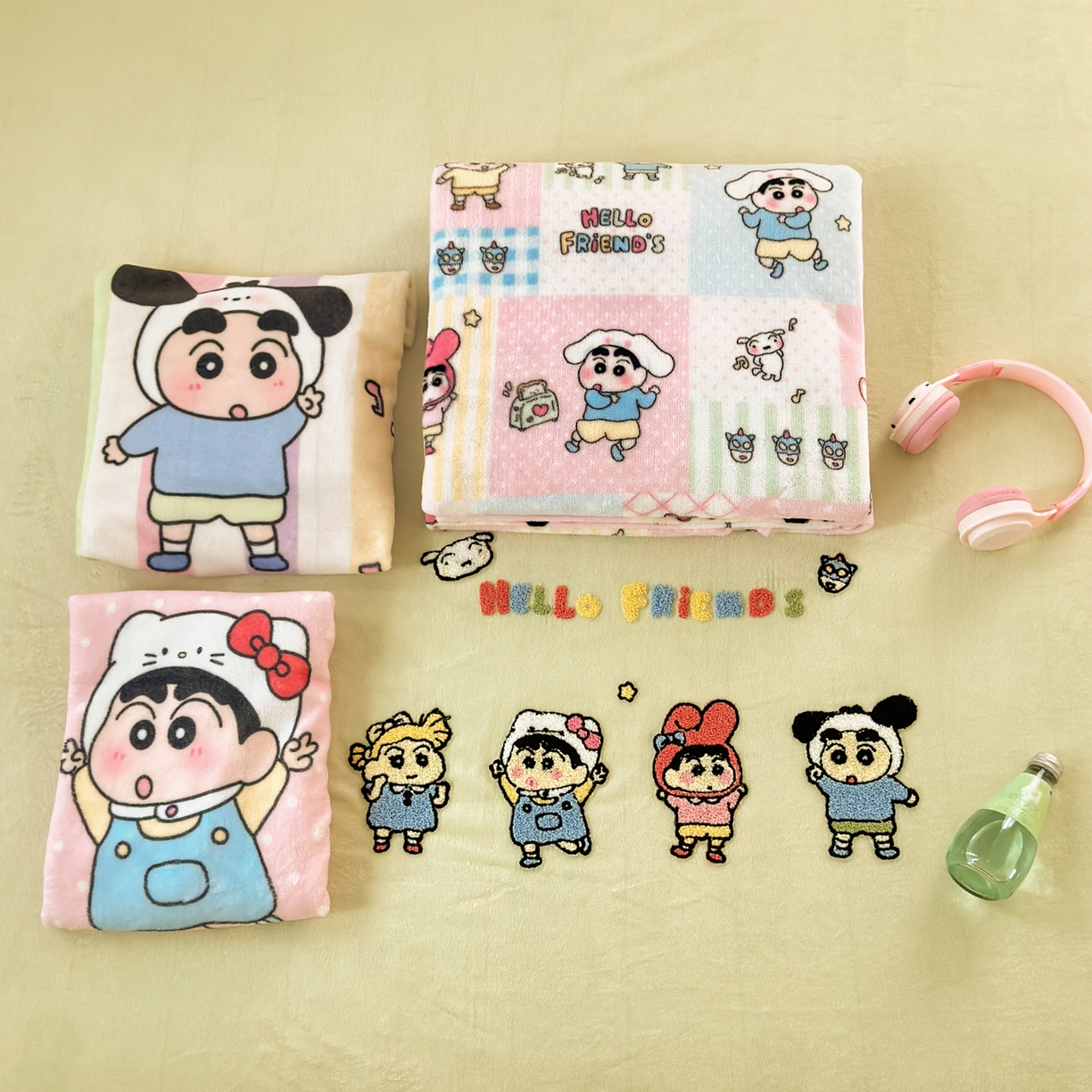 91家纺网 家纺一手货源 找家纺 一霖家纺 2025新款小清新牛奶绒毛巾绣四件套-第二波 小新派对绒